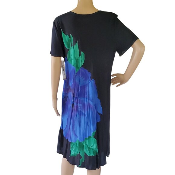 Vintage JEFFREY & DARA Hawaiian Tropical Shift Dress Women's 14 Floral Rayon USA - Picture 6 of 12
